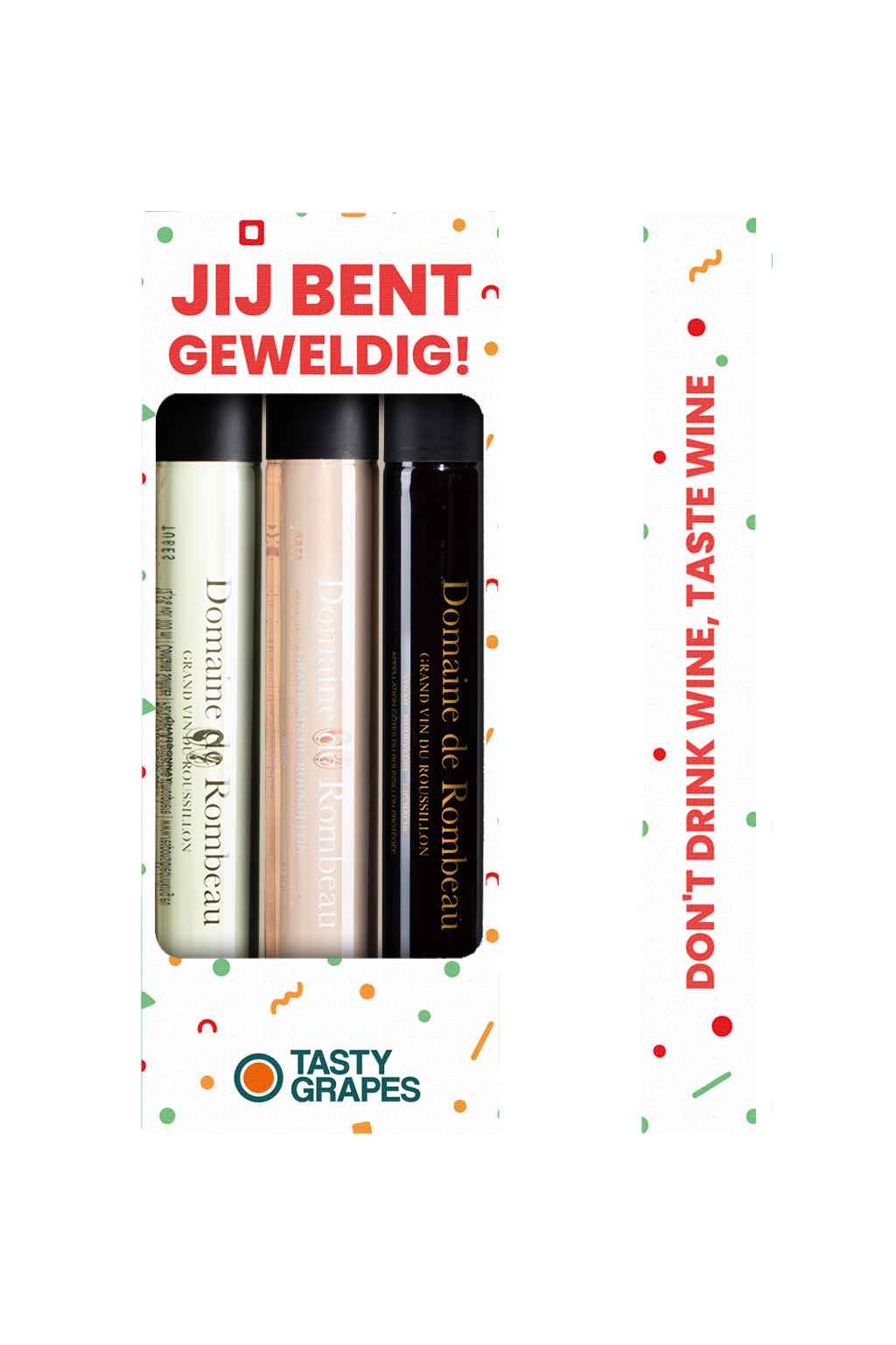 Tasty Grapes - Luxe wijnproeverij "Jij Bent Geweldig" - TUBES Gifts