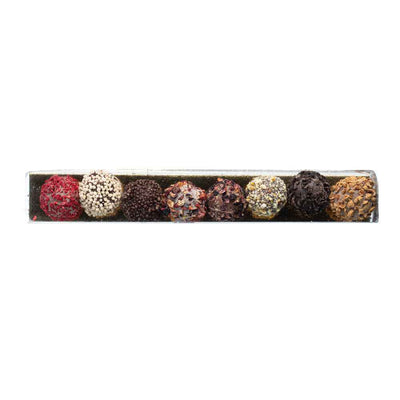 Wijn en chocolade cadeau letterbox met 2 wijnen en 8 chocoladetruffels - TUBES Gifts