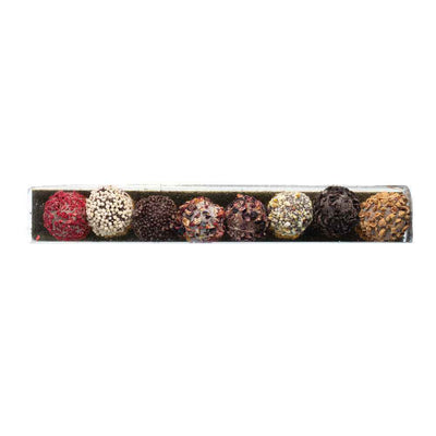 Wijnproeverij cadeau met 2 wijnen en 8 chocolade truffels - TUBES Gifts