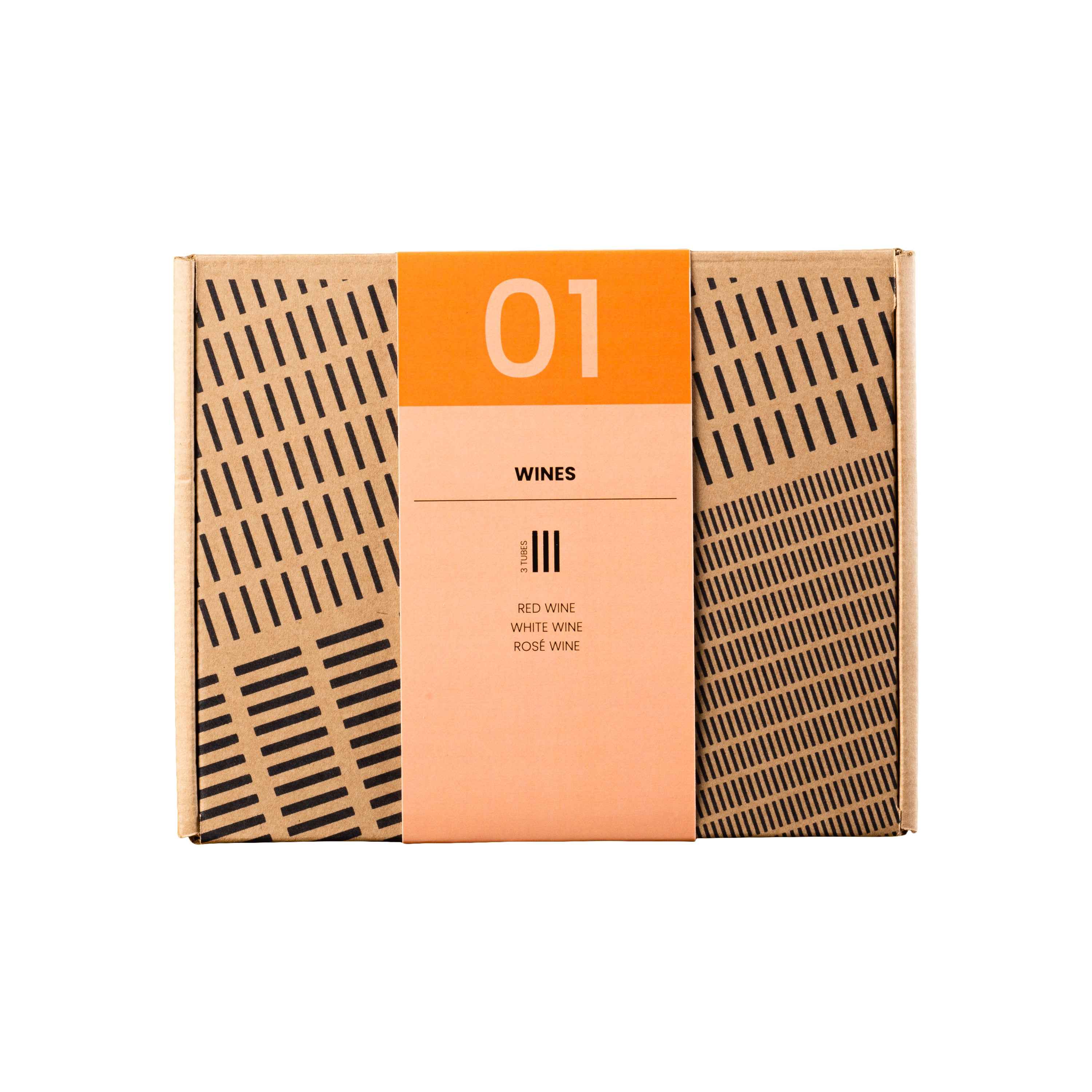 Wijnproeverij met 3 wijnen letterbox - TUBES Gifts